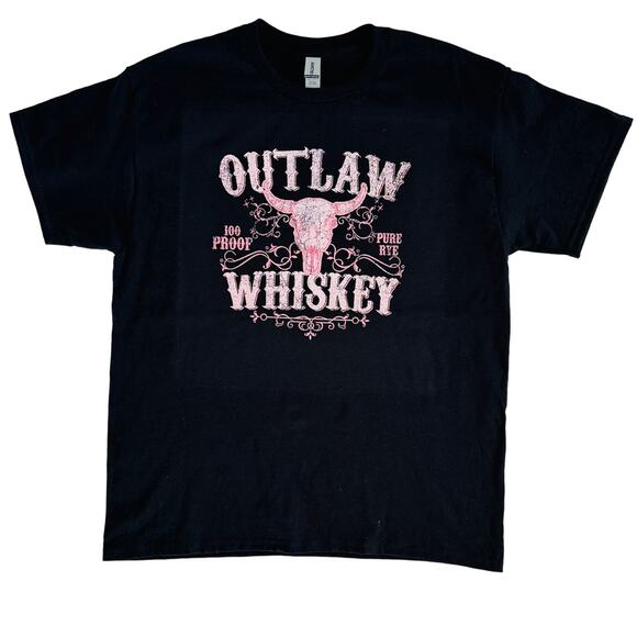 Outlaw Whiskey Women's Black Short Sleeve X-Large T-Shirt - Picture 2 of 6